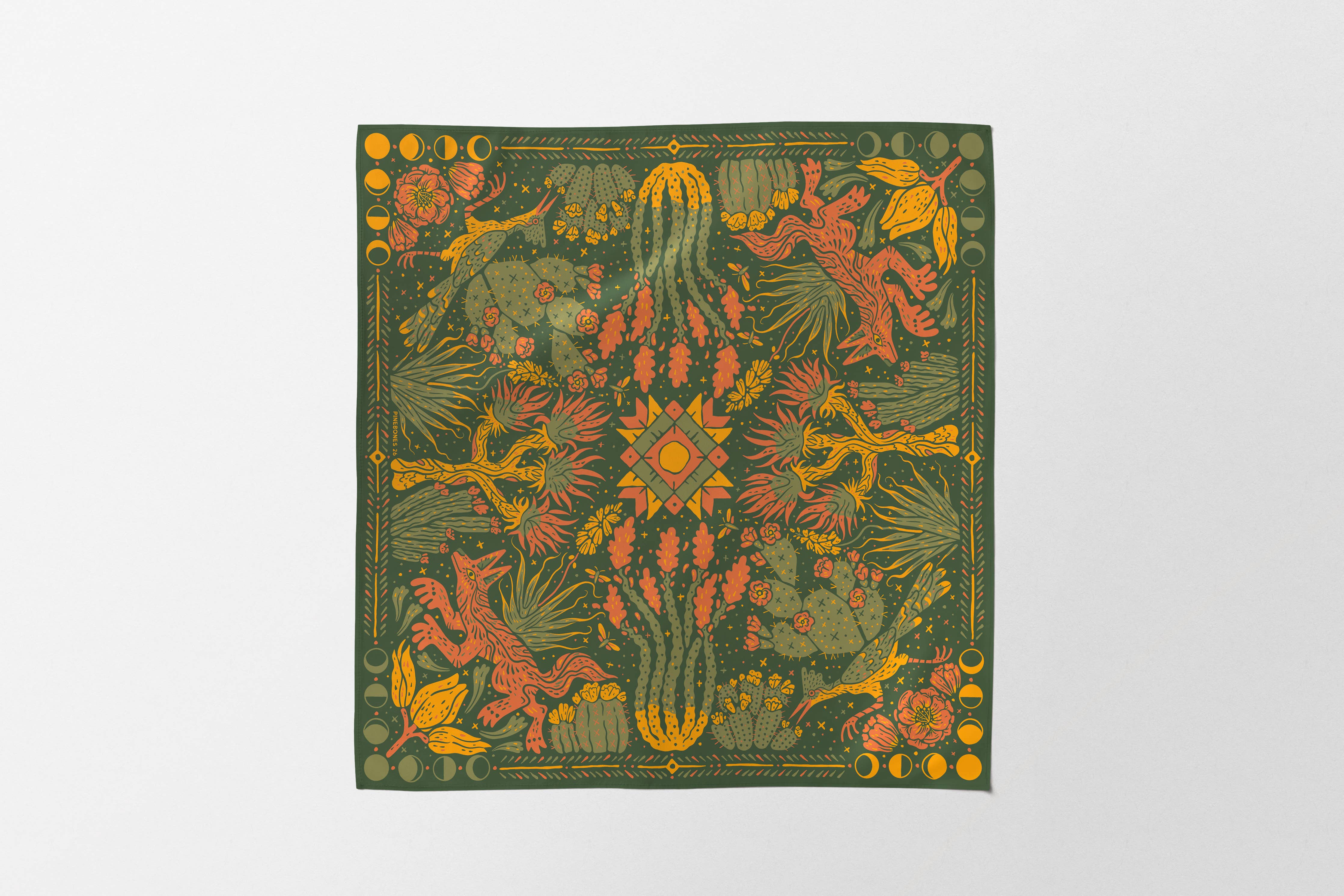 Wild Desert Bloom – Eco-Friendly Cotton Bandana 