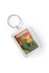 Arizona Prickly Pear Bloom Keychain