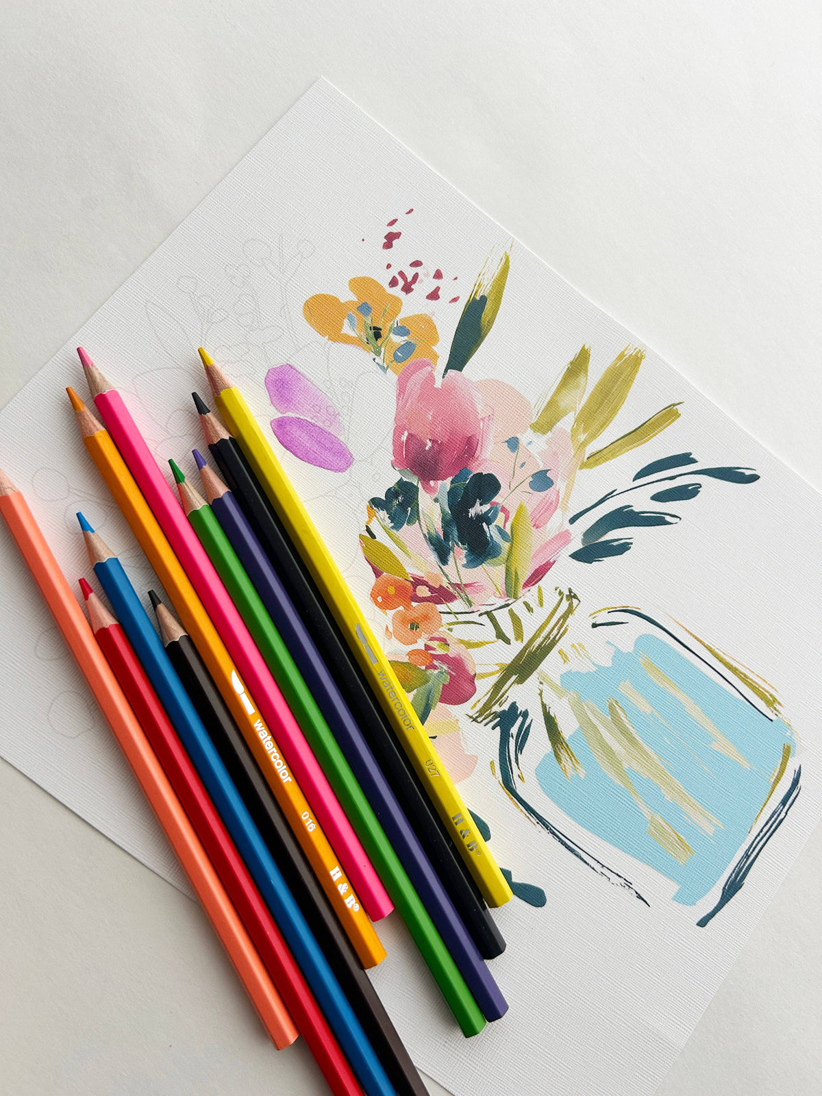 12-Color Watercolor Pencils - Beginner-Friendly Art Supplies
