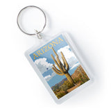 Saguaro & Roadrunner Keychain