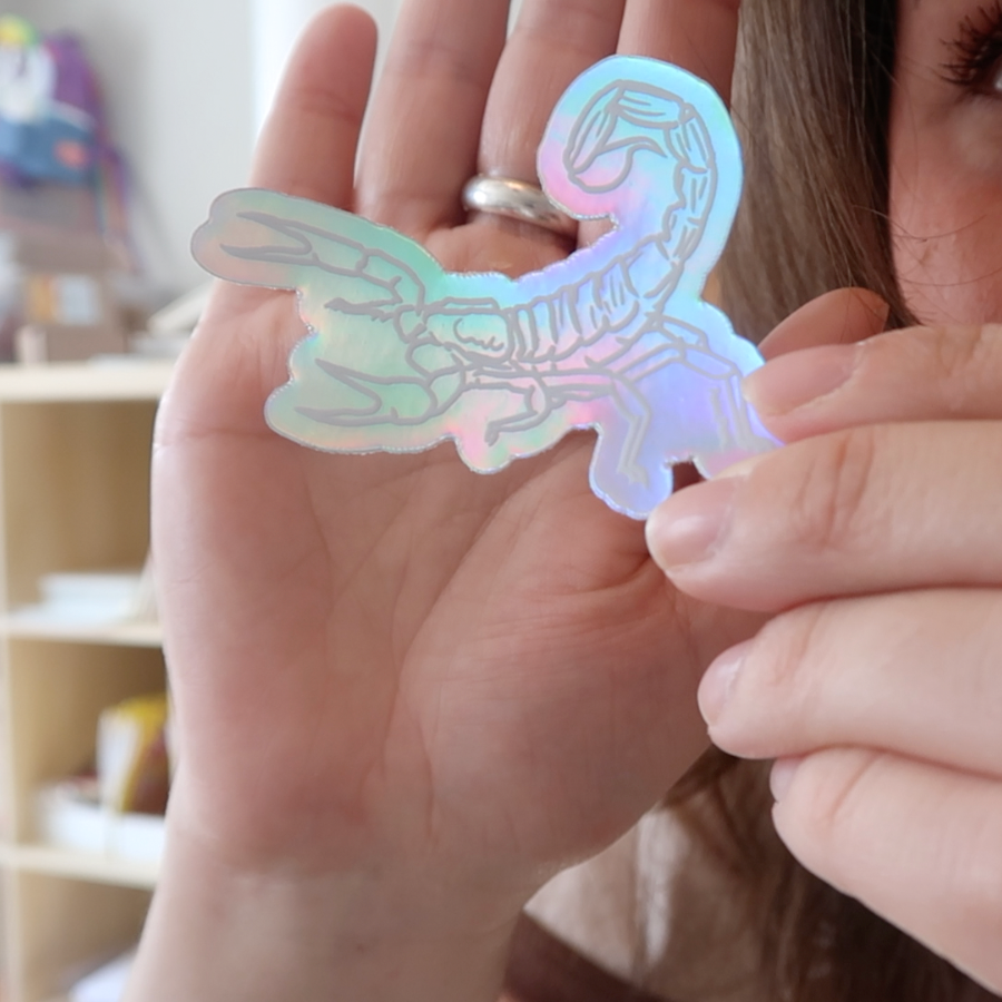 Shining Scorpion Holographic Sticker