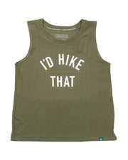 I'd Hike That Women's Muscle Tank - Olive