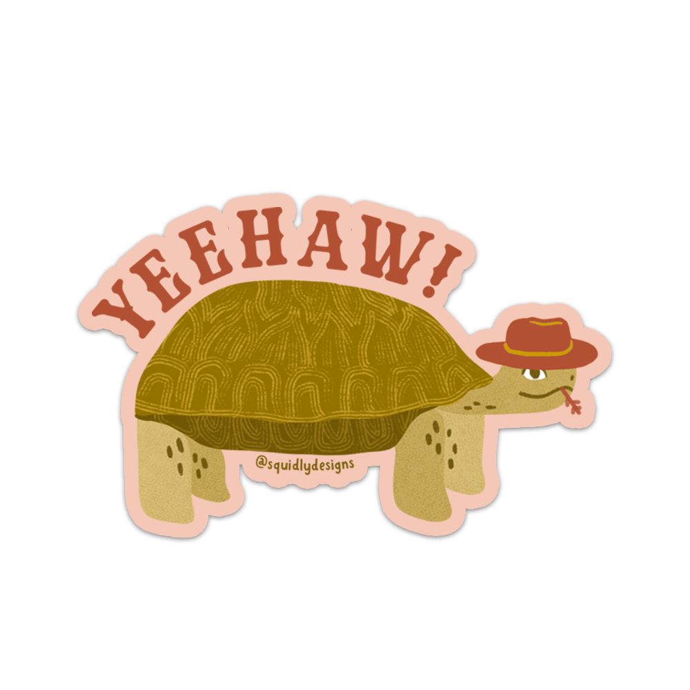 Desert Tortoise Yeehaw Sticker