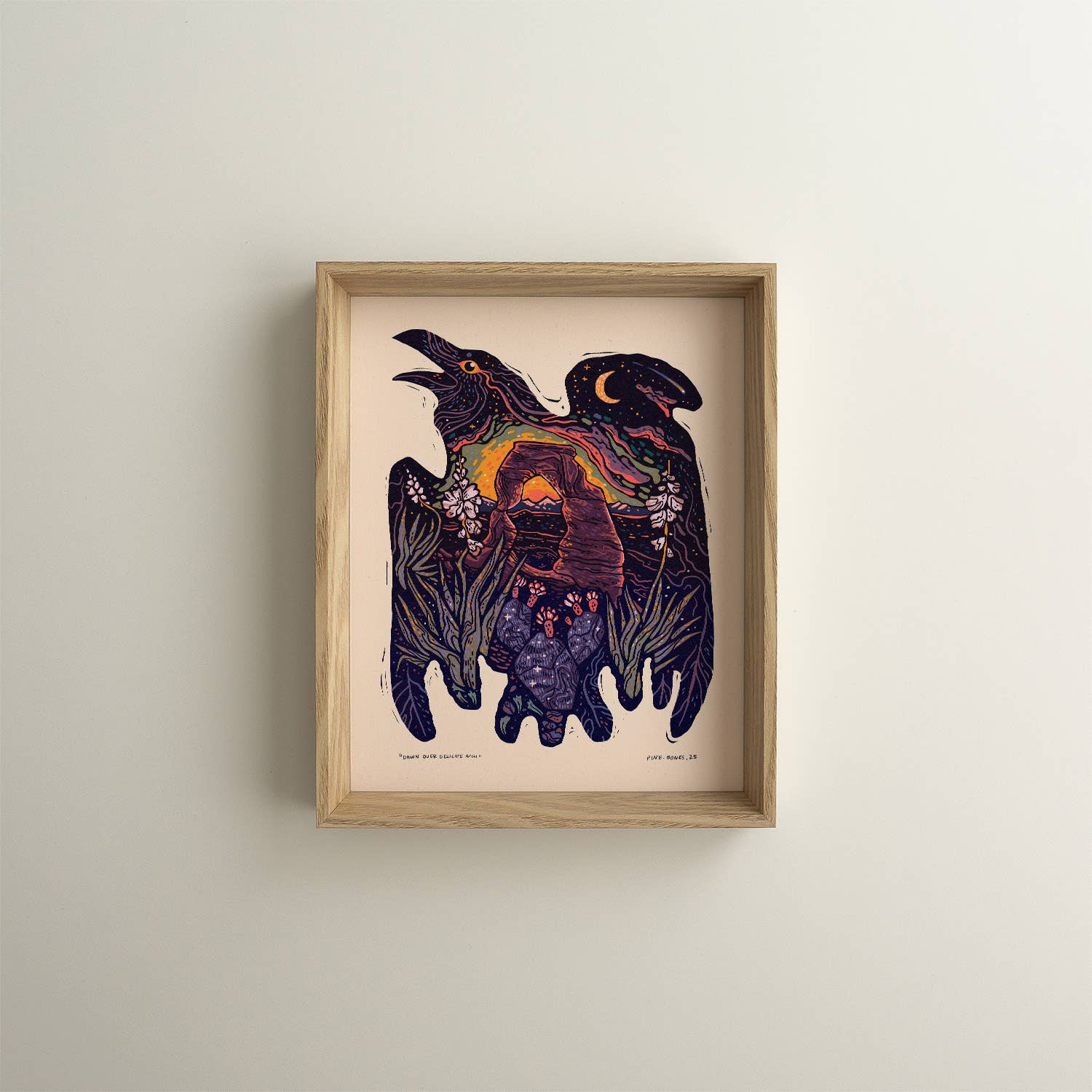 Raven Delicate Arch - 8x10 Nature Wilderness Art Print 