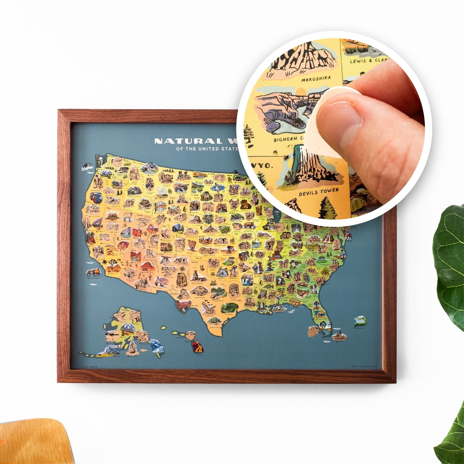 Natural Wonders Scratch Off Print + National Parks Map