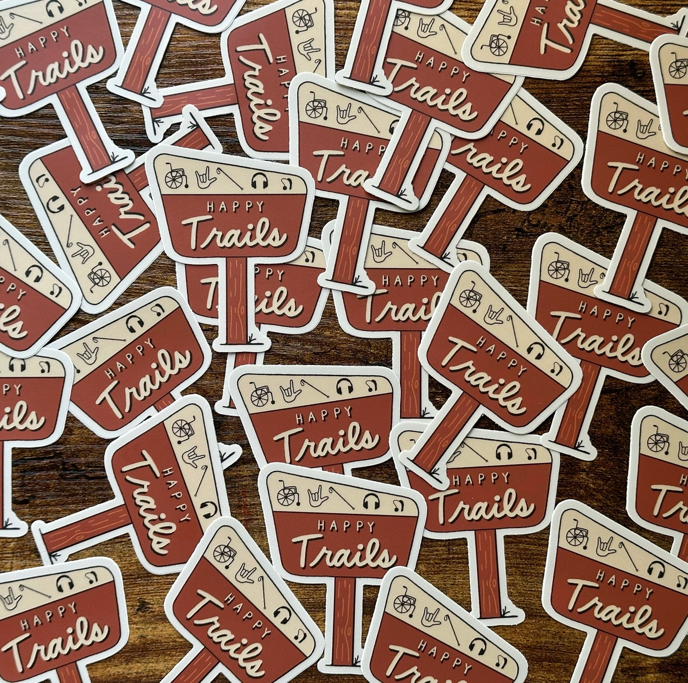 Happy Trails Vinyl Sticker