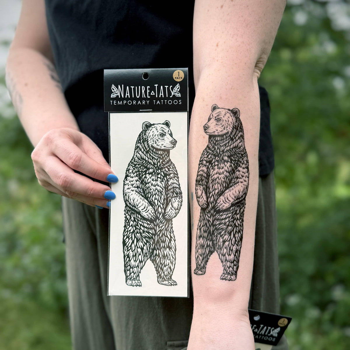 Grizzly Bear Temporary Tattoo