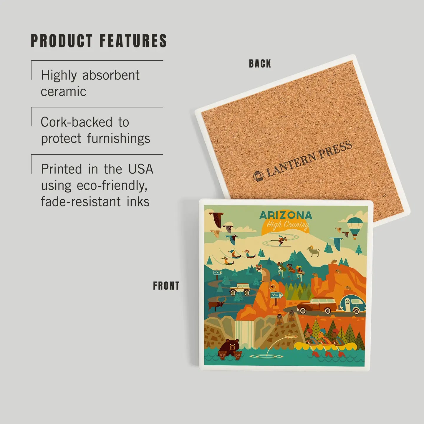 Arizona High Country Geometric Ceramic Coaster