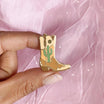 Cactus Desert Cowgirl Boot Enamel Pin