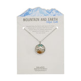 Mountain and Earth Round Slope Side Necklace