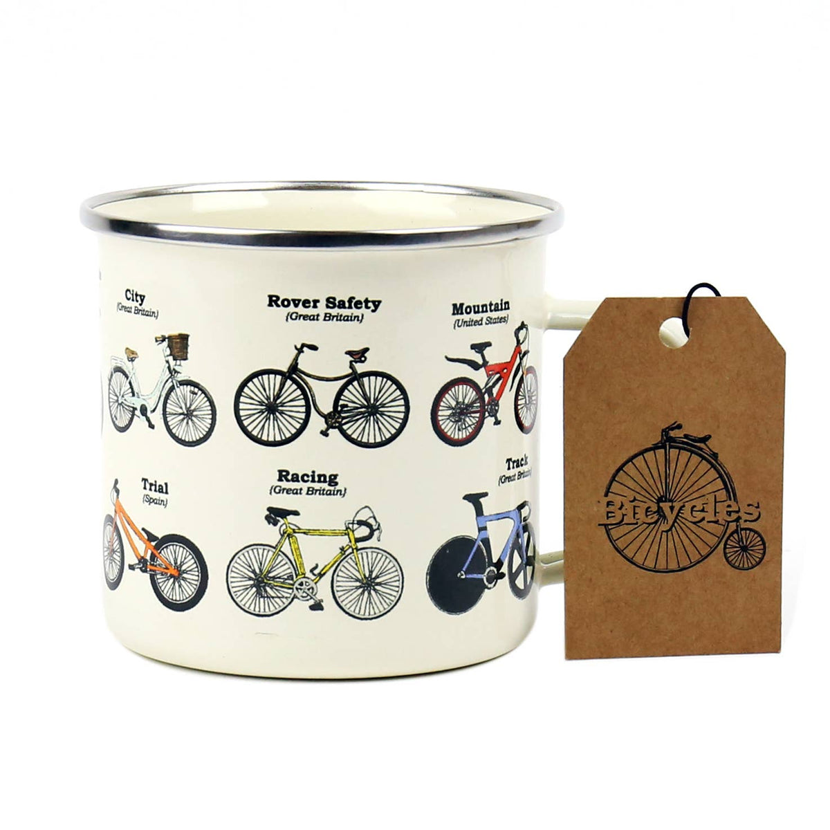 Cyclist Bike Enamel Mug