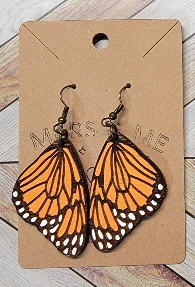 Monarch Butterfly Wings Earrings