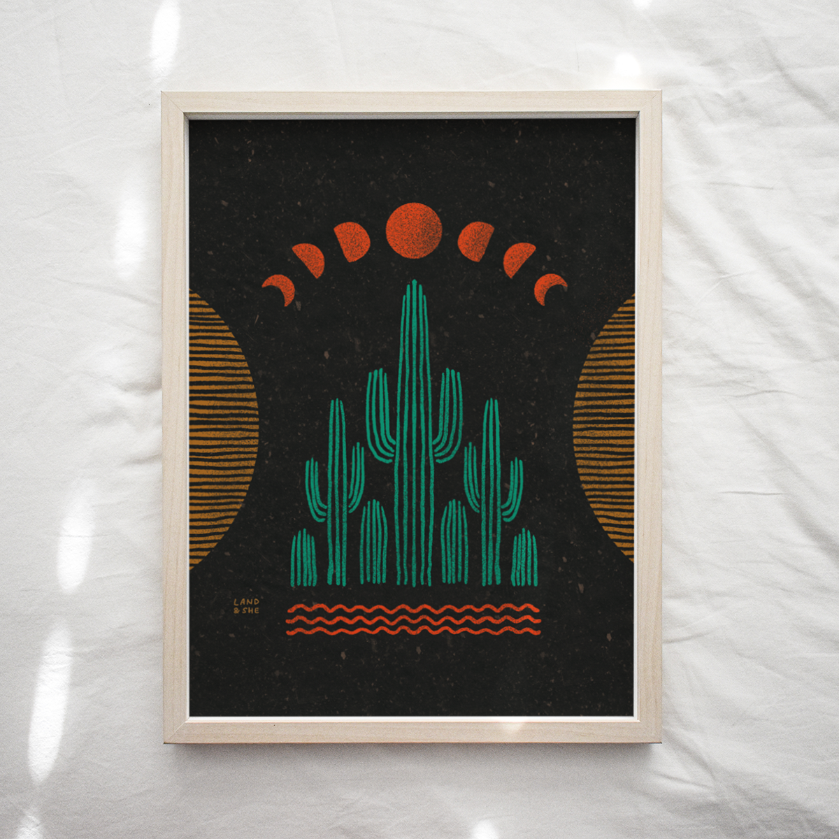 Symmetrical Saguaros Print 8 x 10