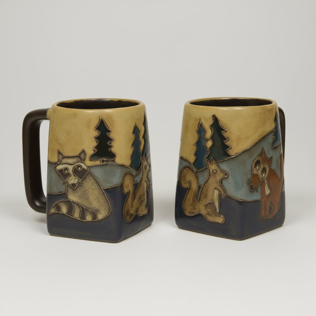 Forest Friends Square Stoneware Mug