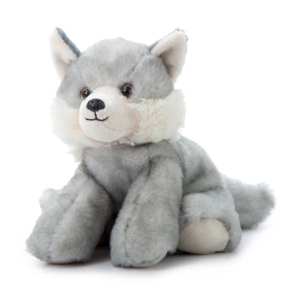 8" Wild Onez Grey Wolf Plushie