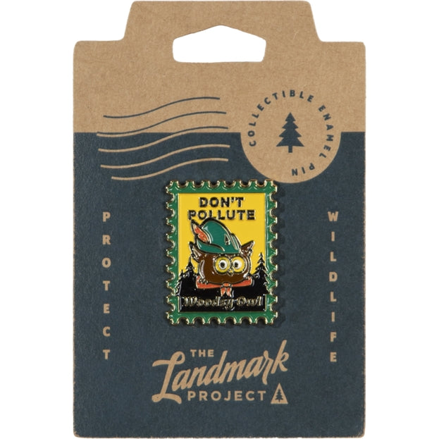 Woodsy Owl Postage Stamp Enamel Pin