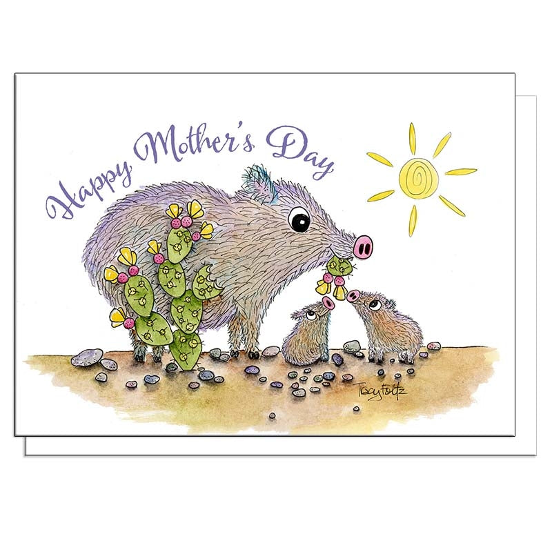 Javelina Babies Mother's Day Card