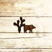 Javelina and Prickly Pear Rustic Magnet