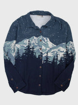Cascadian Night Organic Cotton Blanket Shirt