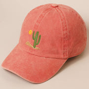 Embroidered Cactus Cotton Dad Hat