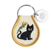 Patch Keychain - Black Cat