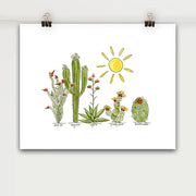 Desert 5 Plants Art Print