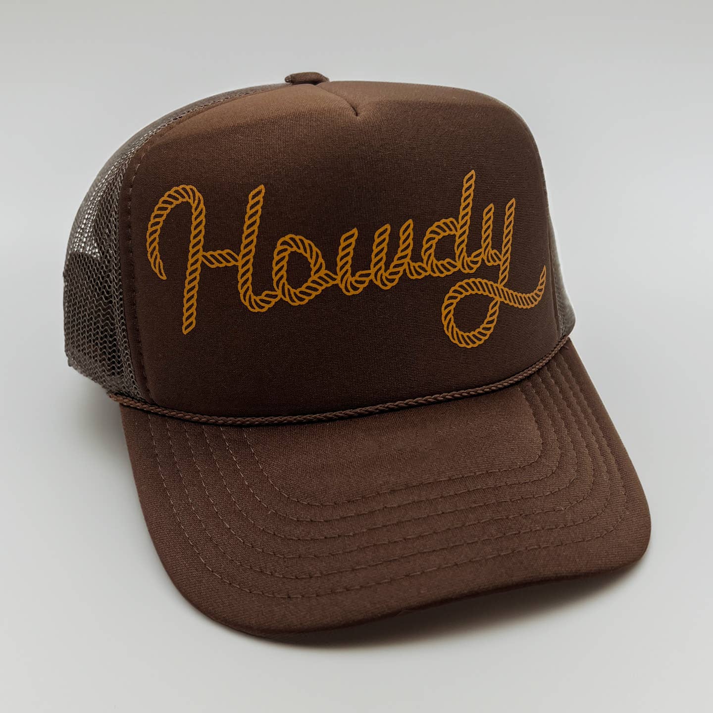 Howdy Trucker Hat - Brown