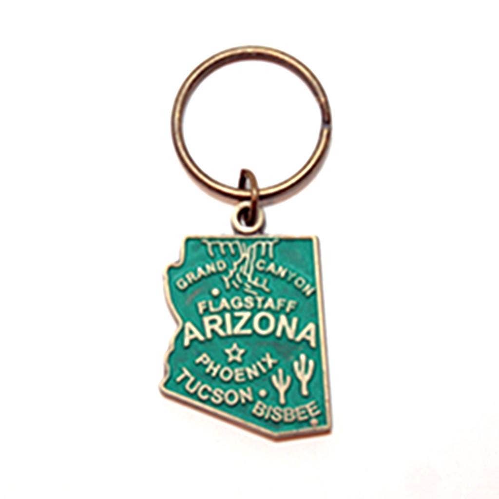 Arizona Vintage State Map Keychain