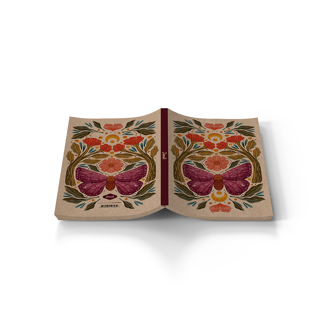 Purple Moth Kraft Notebook