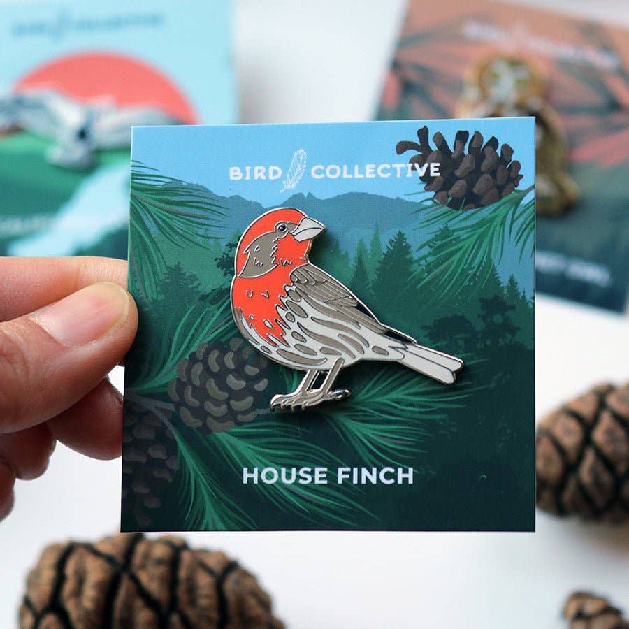 House Finch Enamel Pin