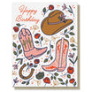 Western Rose Birthday Card