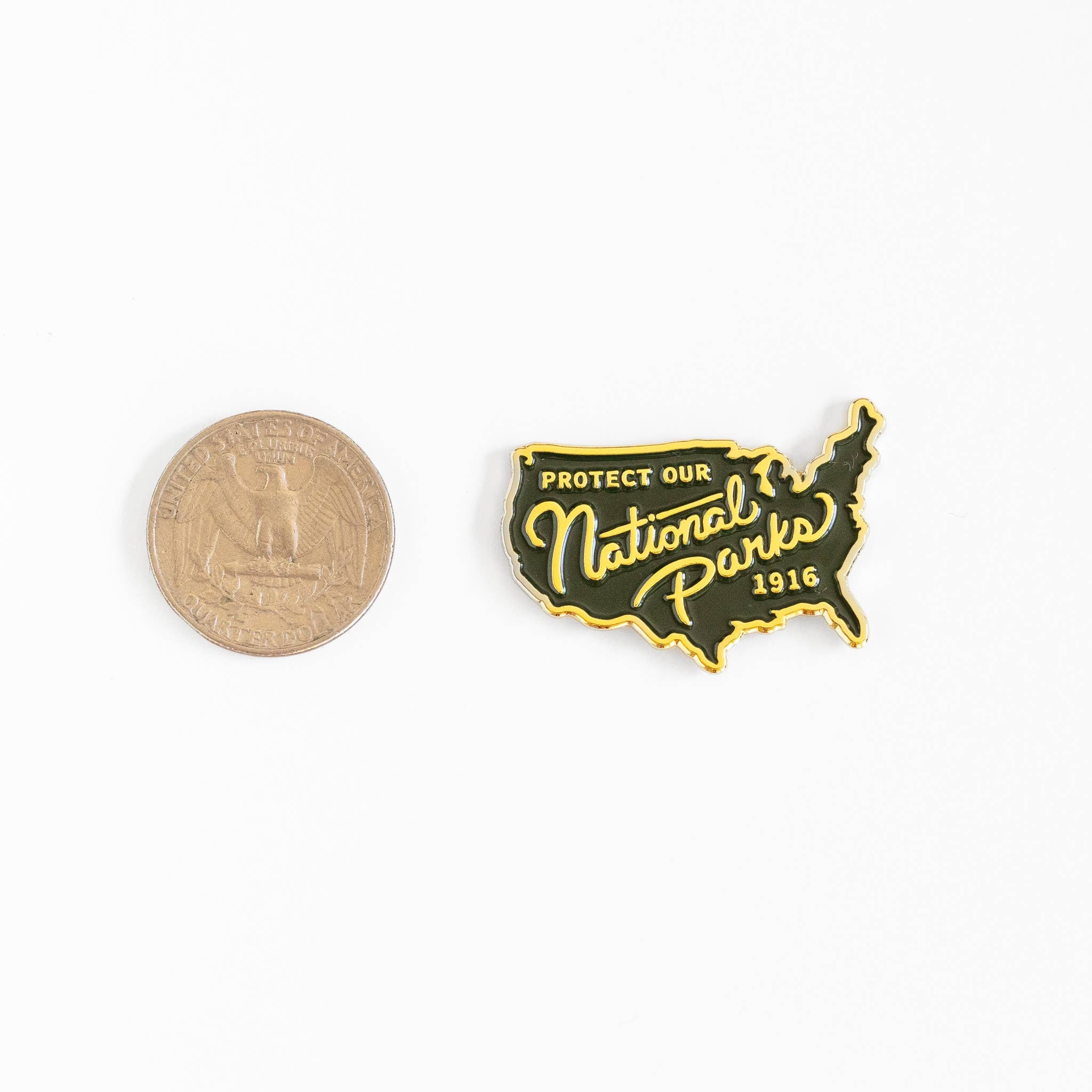 Protect Our National Parks Enamel Pin - Metallic Gold