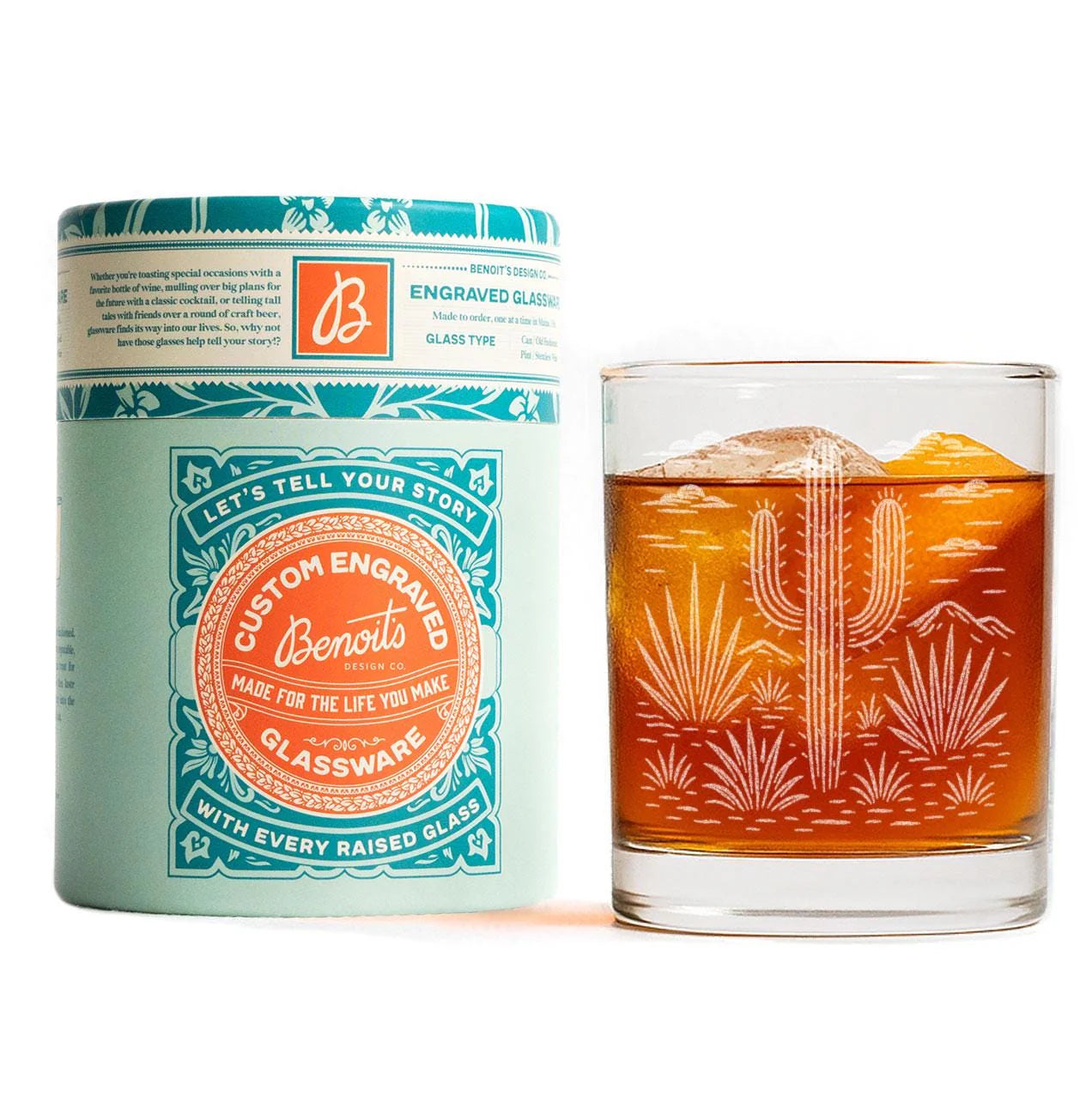 Saguaro Cactus Whiskey Glass