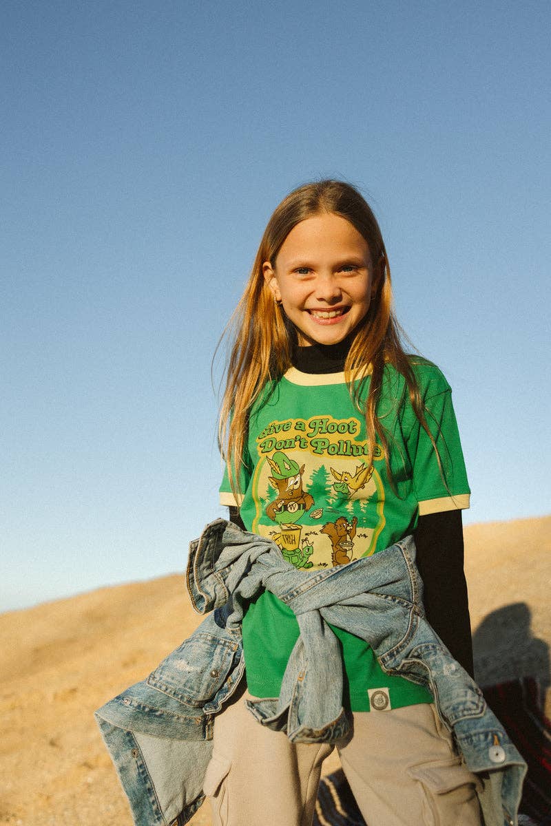 Woodsy Owl and Friends Youth Ringer Tee