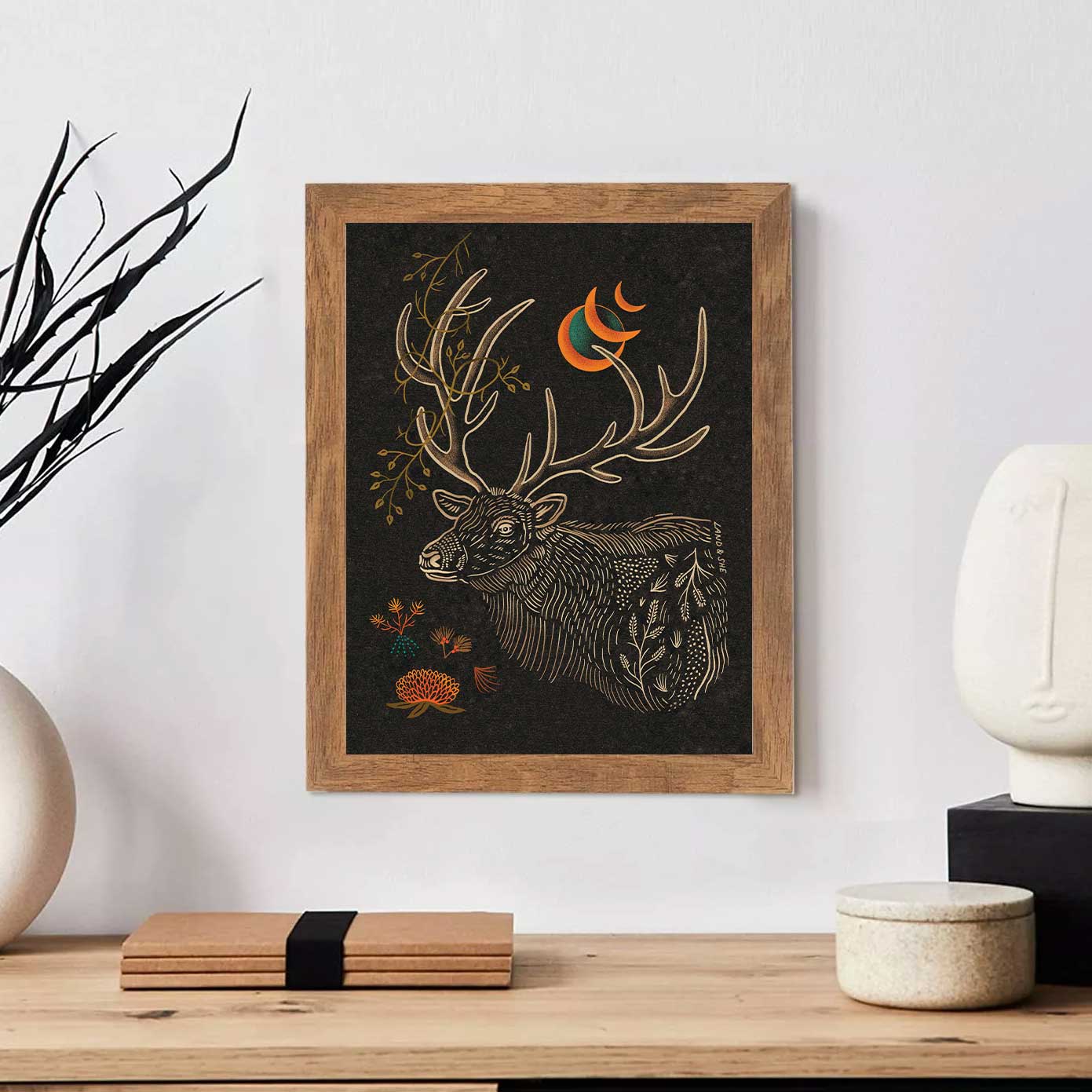 Elk and Eclipse Print 8 x 10