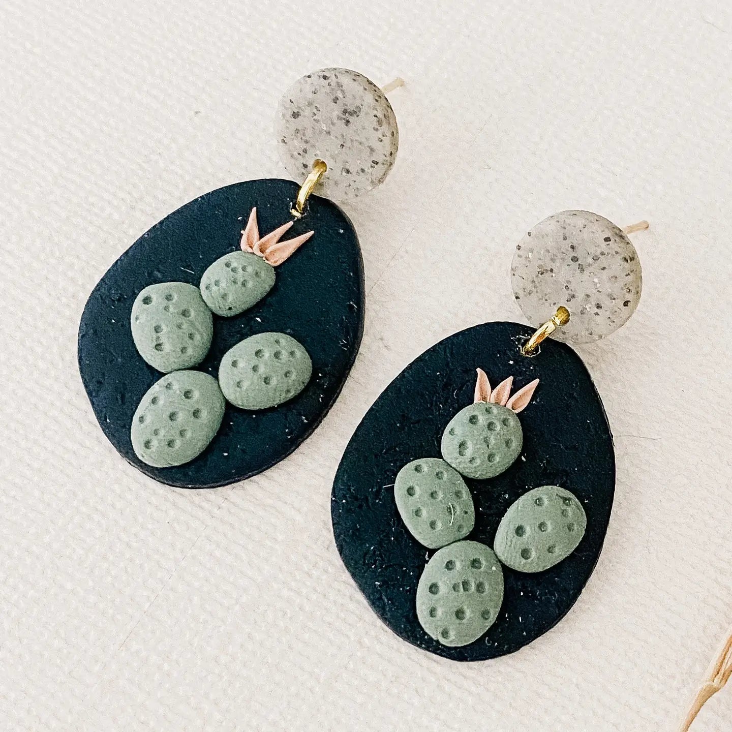 Oval Prickly Pear Earrings
