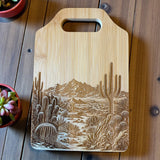 Cactus Desert Design Bamboo Cutting Board