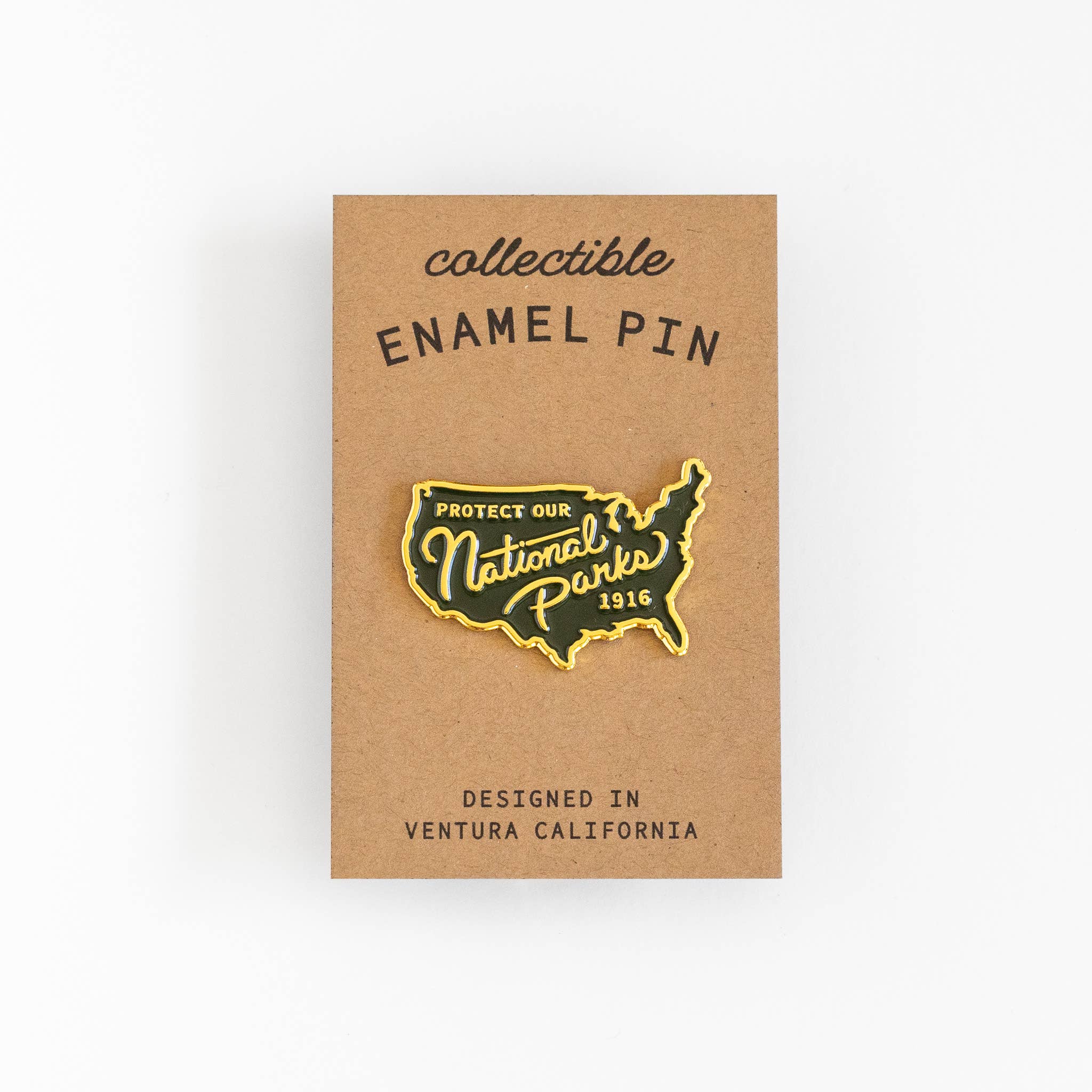 Protect Our National Parks Enamel Pin - Metallic Gold