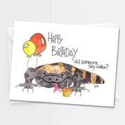 Gila Monster Cupcake Birthday Card