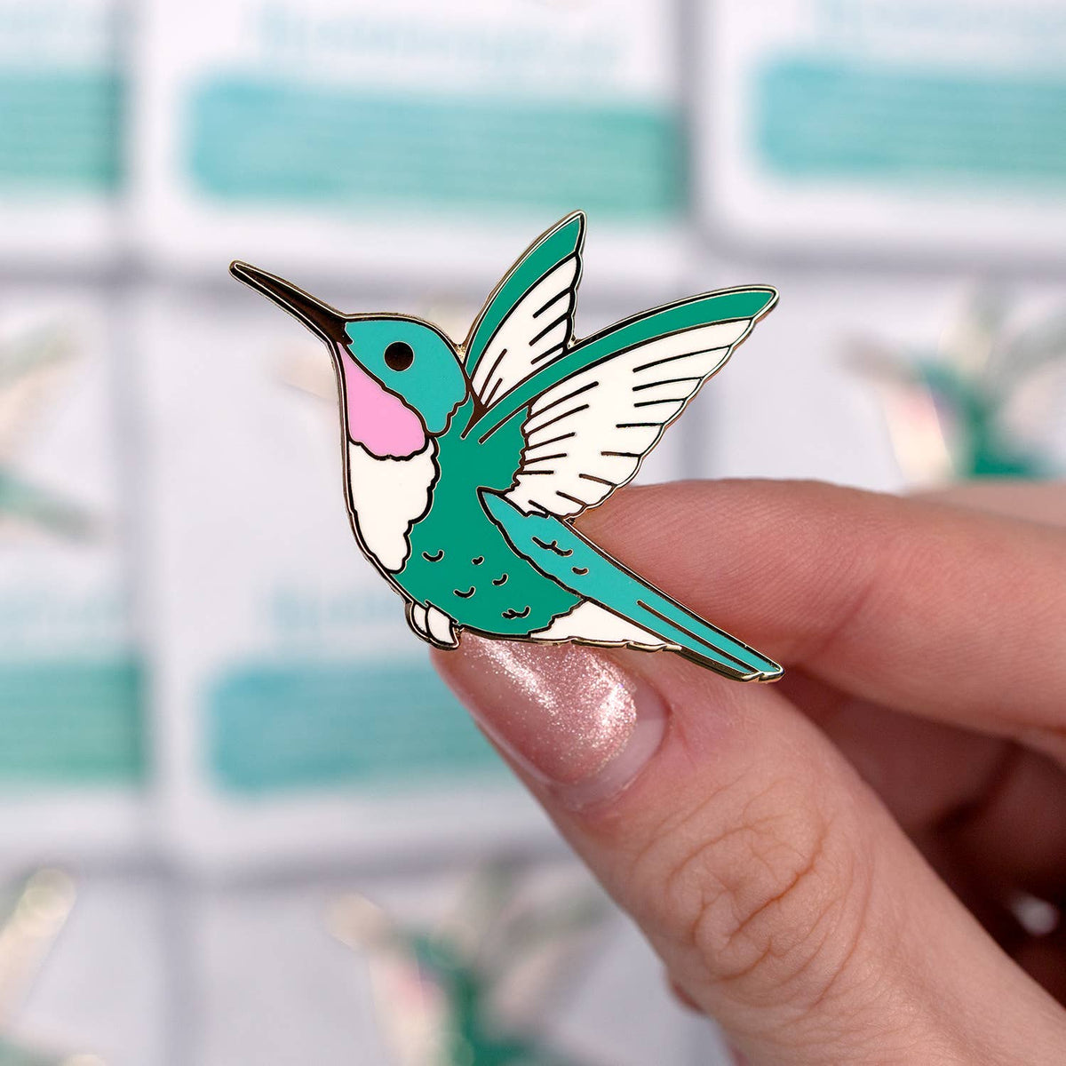 Hummingbird Enamel Pin