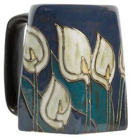 Peace Lilllies Square Stoneware Mug
