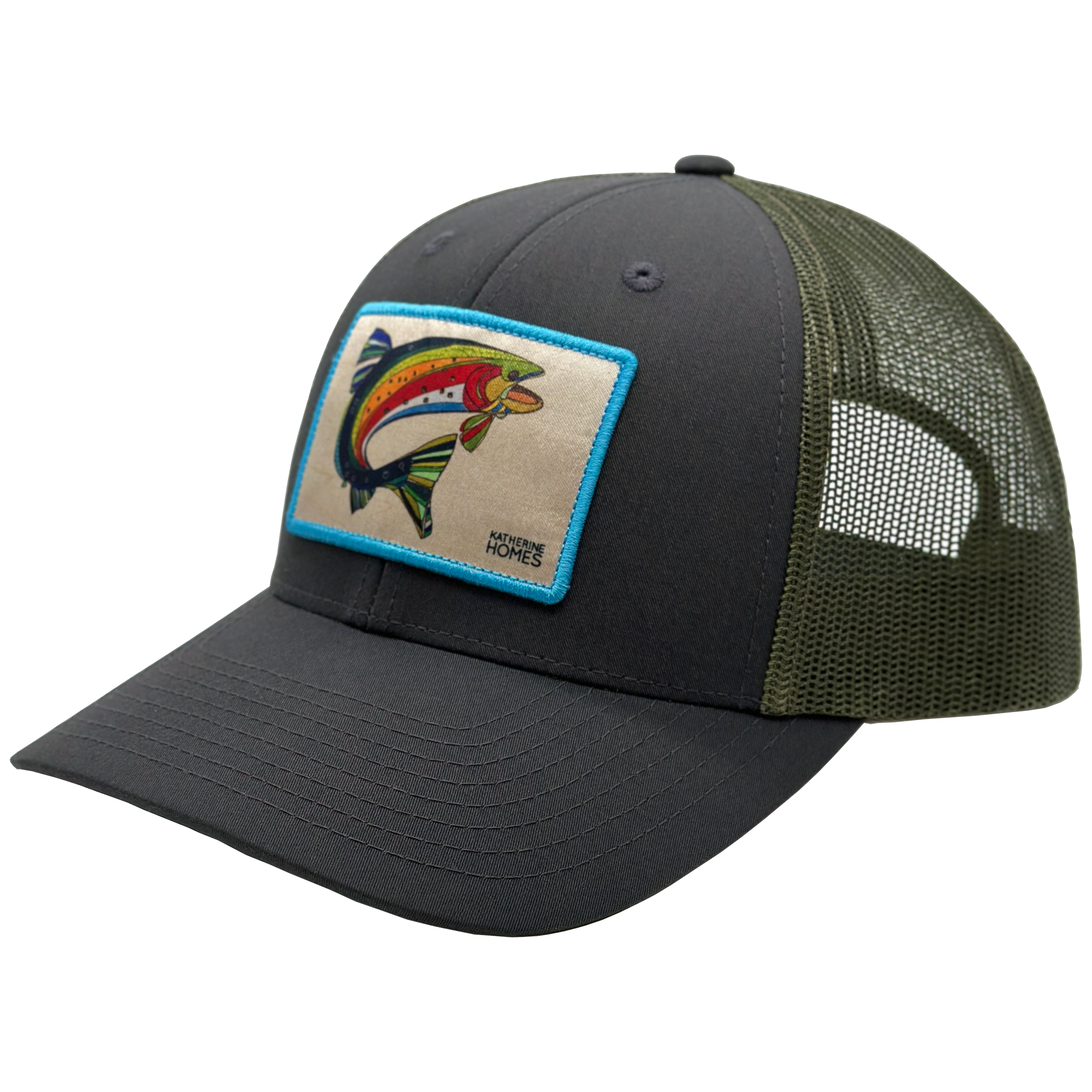 Colorado Cutthroat Trout | Moss Green and Grey | Baseball Hat