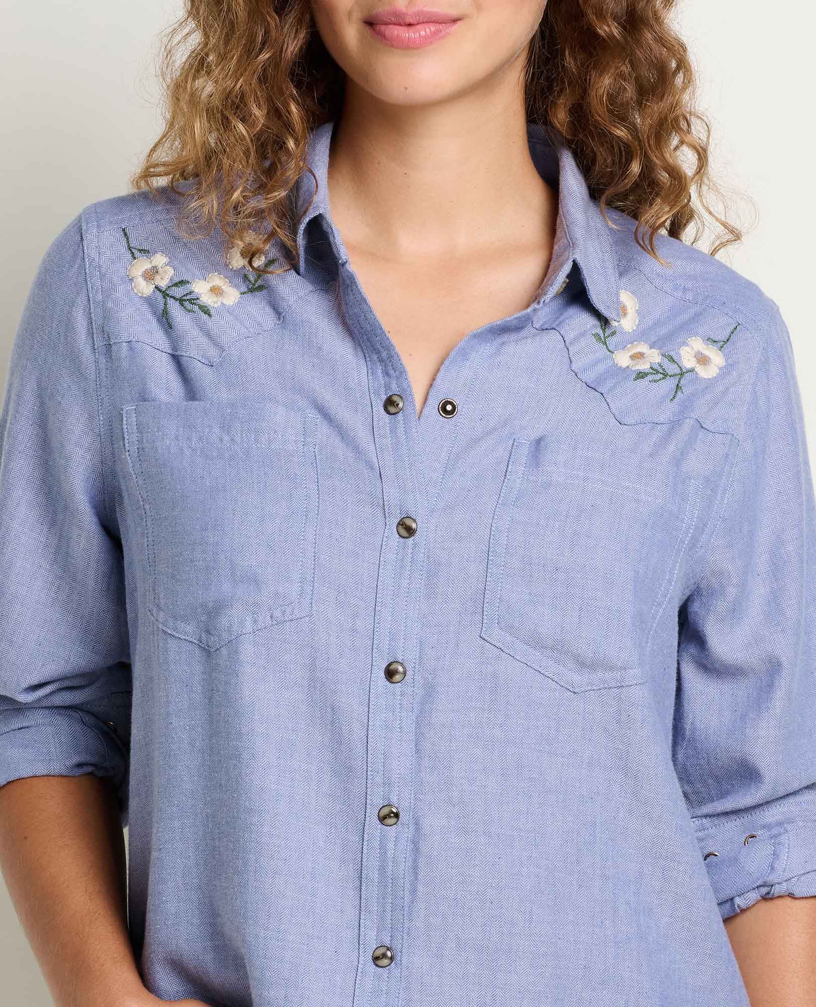 Re-Form Western Long Sleeve Shirt - Dew Embroidery