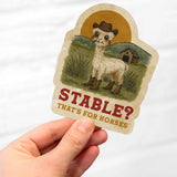 Stable Alpaca Cowboy Sticker