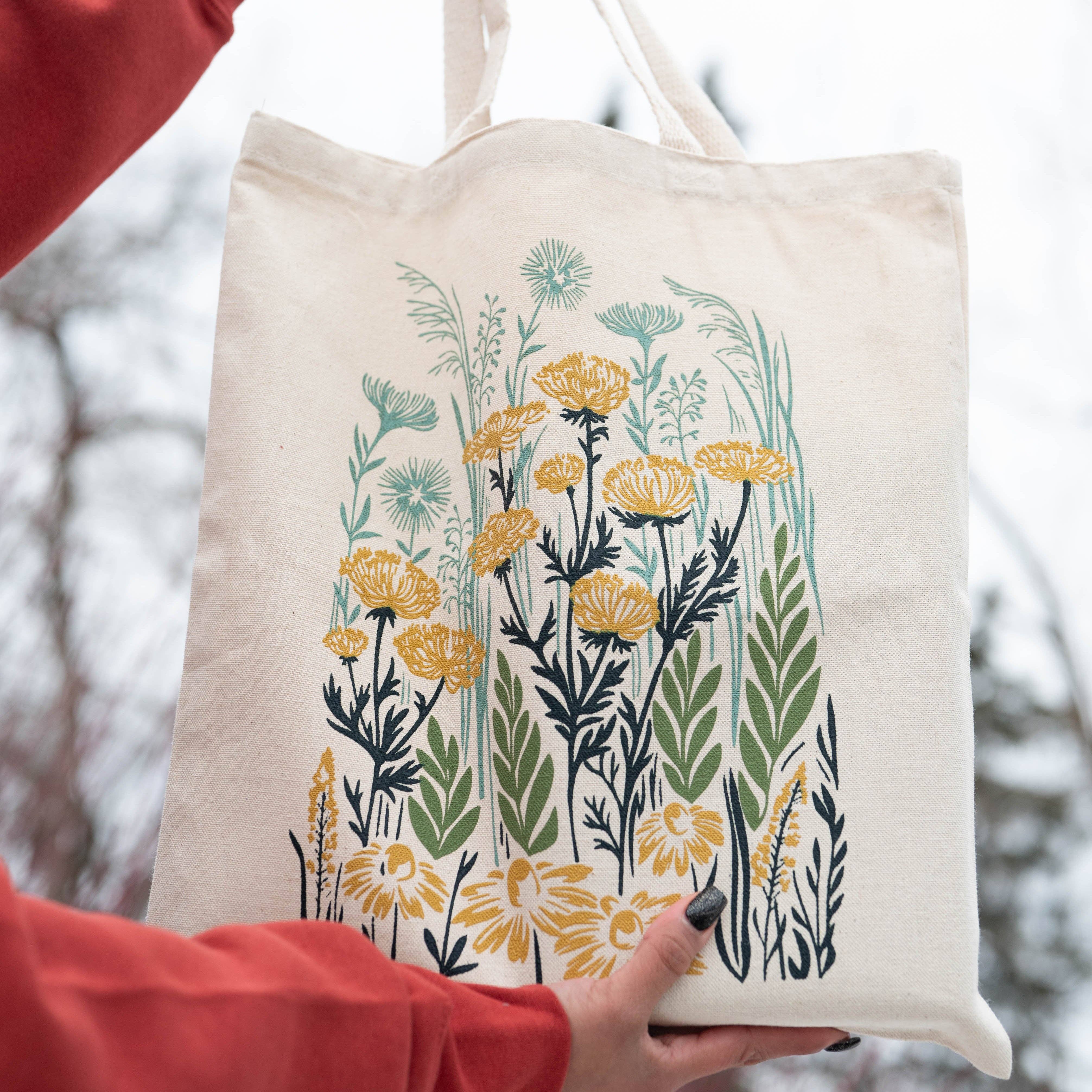 Wild Field Canvas Tote
