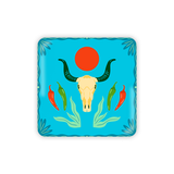 Cow Skull Metal Magnet