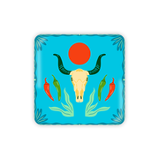 Cow Skull Metal Magnet