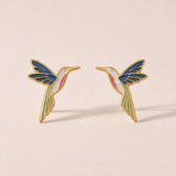 Red-Throated Hummingbird Earrings