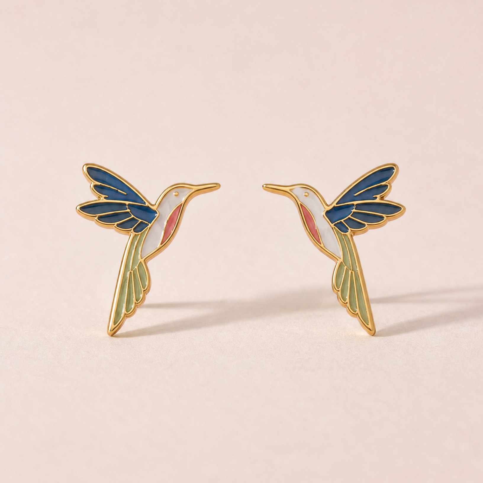 Red-Throated Hummingbird Earrings