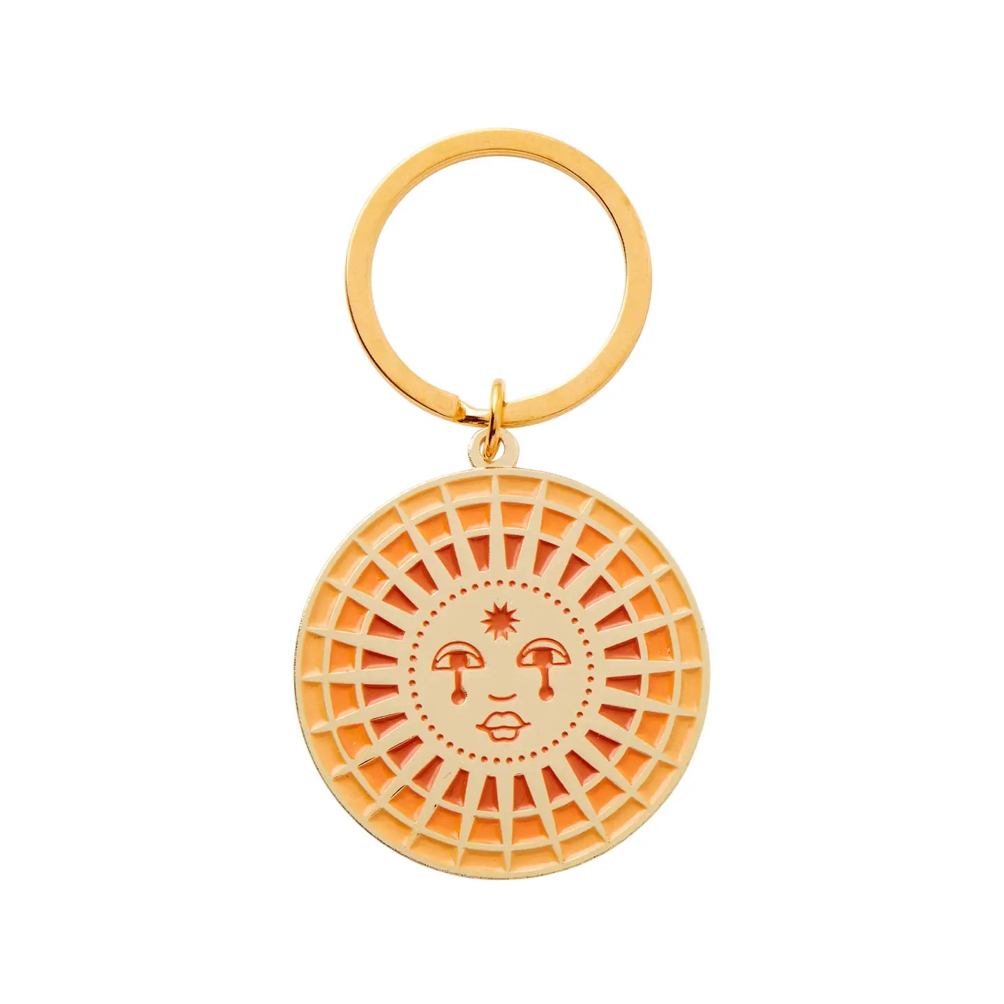 Sun Enamel Keychain